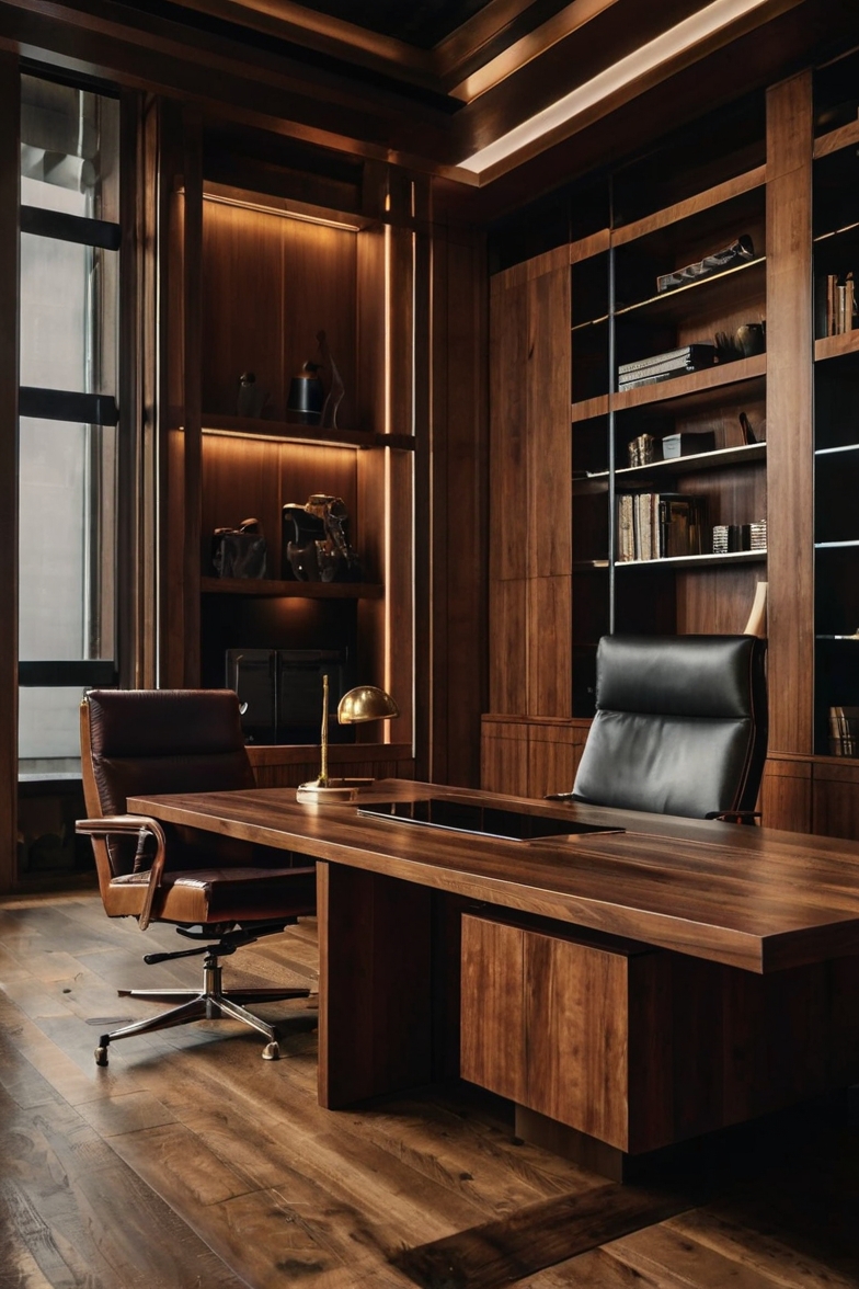 wooden office